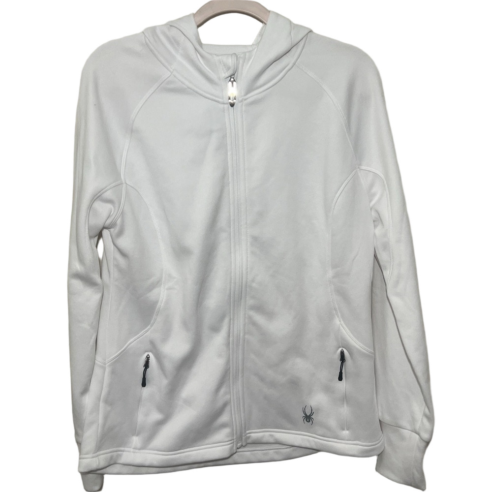 Spyder New Hayer full-zip hooded fleece jacket L gym hiking outdoors
